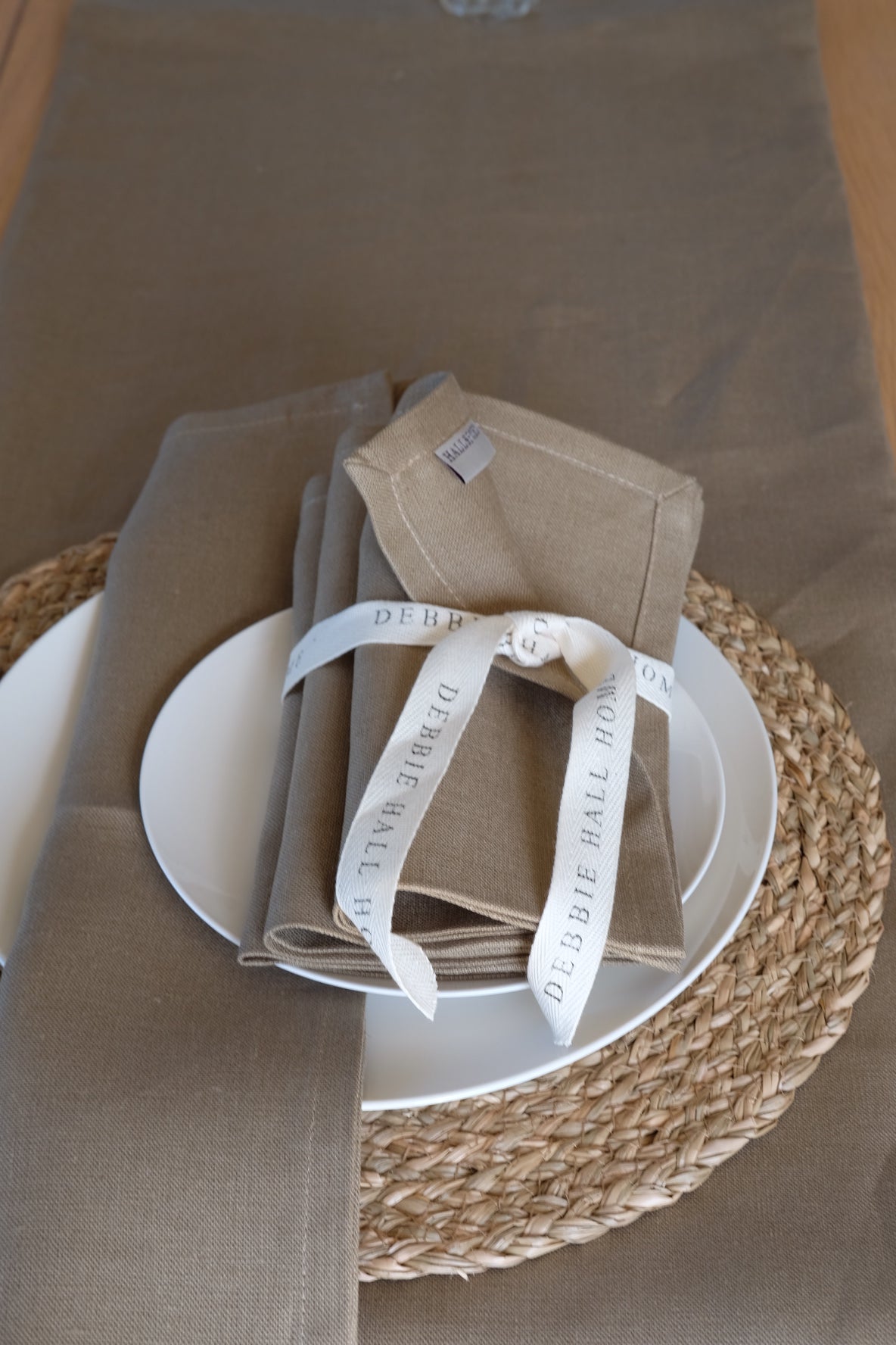 Linen Napkins, Coffee, Set of 4