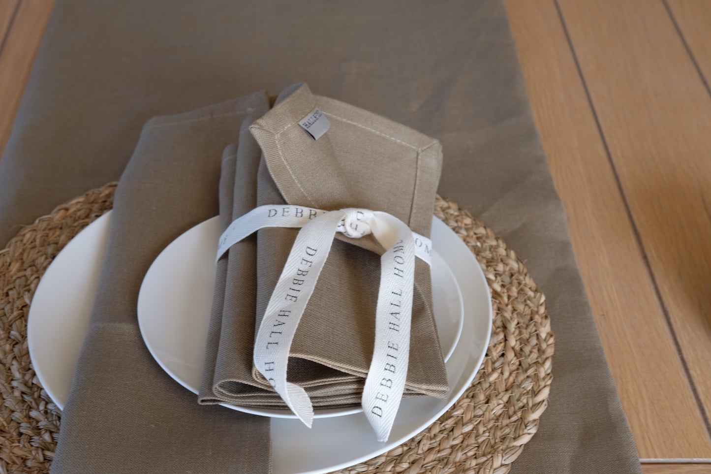 Linen Napkins, Coffee, Set of 4
