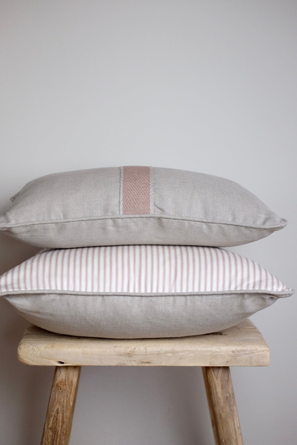 100% Irish Linen Lumbar Cushion, Natural