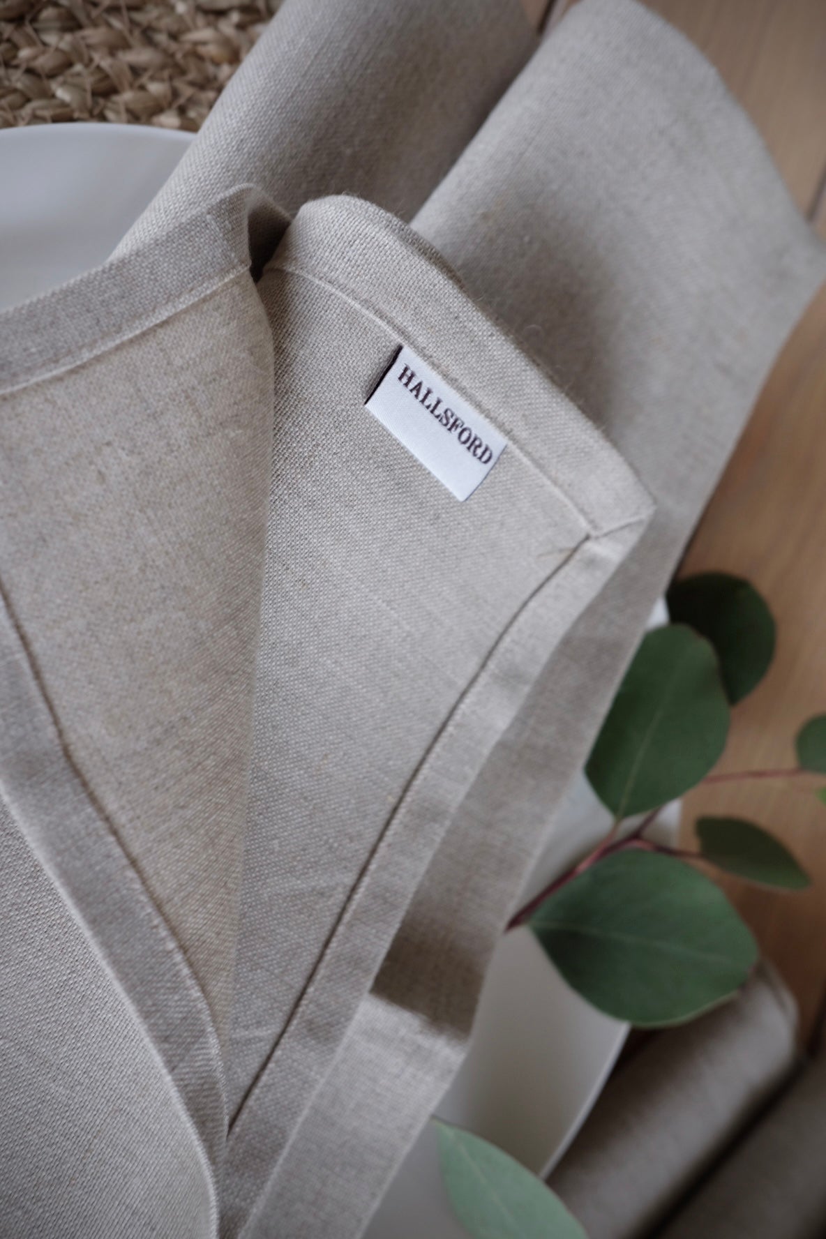 Linen Napkins, Natural. Set of 4