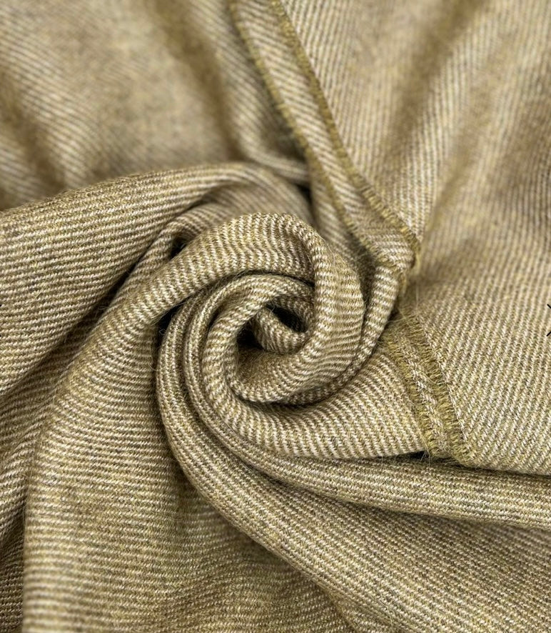 Luxury Merino & Alpaca Throw, Olive