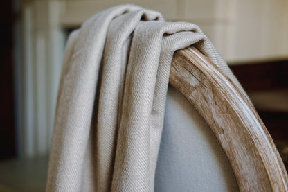 Luxury Merino & Alpaca Throw, Almond