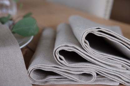 Linen Napkins, Natural.  Set of 4