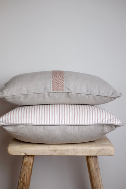 100% Irish Linen Lumbar Cushion, Natural