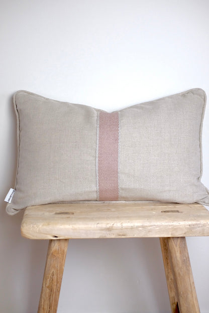 100% Irish Linen Lumbar Cushion, Natural
