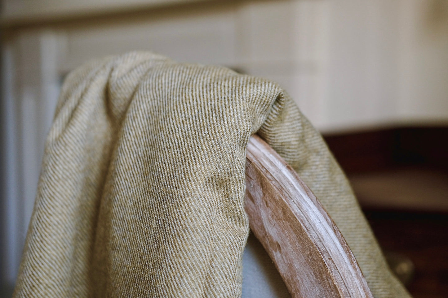 Luxury Merino & Alpaca Throw, Olive