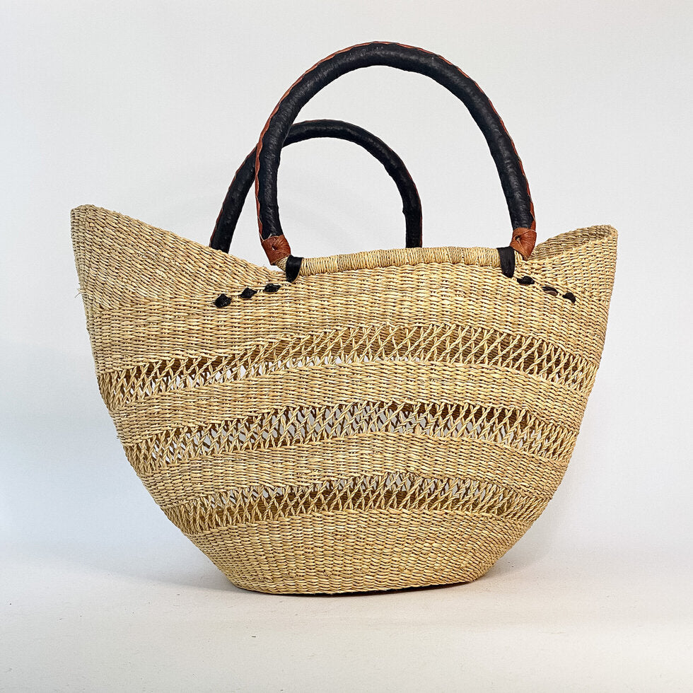 Natural Open Weave Shopper, Large