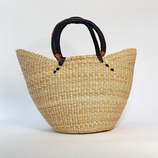 Natural Closed Weave Shopper, Large