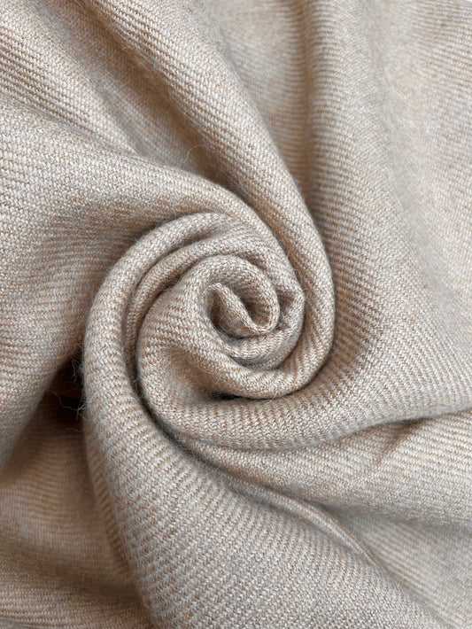 Luxury Merino & Alpaca Throw, Hazelnut