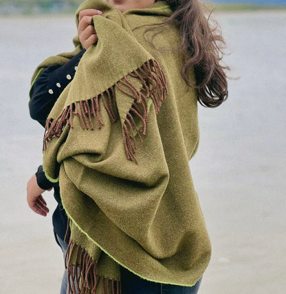 Merino Lambswool Pashmina, Olive